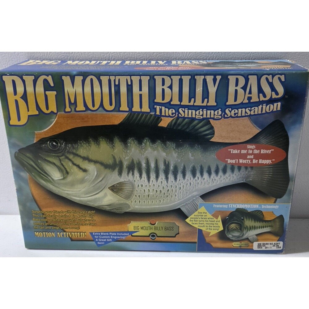Vintage Big Mouth Billy Bass The Singing Sensation 1998 Original Box NEW